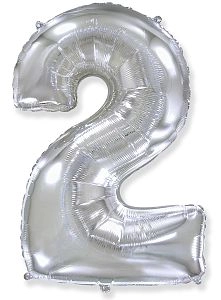Цифра 2, Серебро (102см)