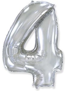 Цифра 4, Серебро (102см)