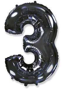 Цифра 3, Черная (102см)