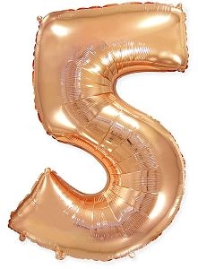Цифра 5, Розовое золото (102см)