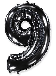 Цифра 9, Черная (102см)