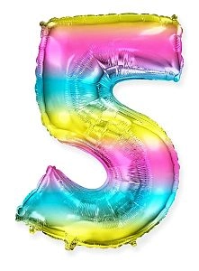 Цифра 5, Градиент радуга (102см)