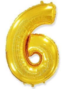 Цифра 6, Золото (102см)