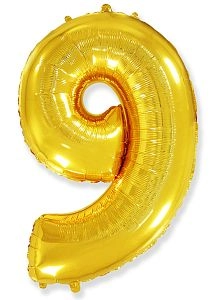Цифра 9, Золото (102см)