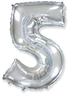 Цифра 5, Серебро (102см)