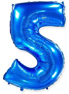Цифра 5, Синий (102см)