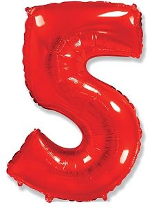 Цифра 5, Красный (102см)