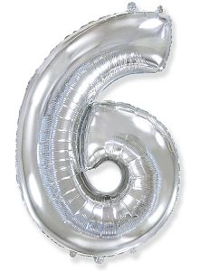 Цифра 6, Серебро (102см)