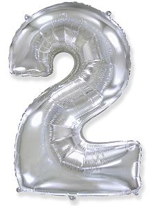 Цифра 2, Серебро (102см)