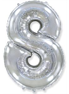 Цифра 8, Серебро (102см)