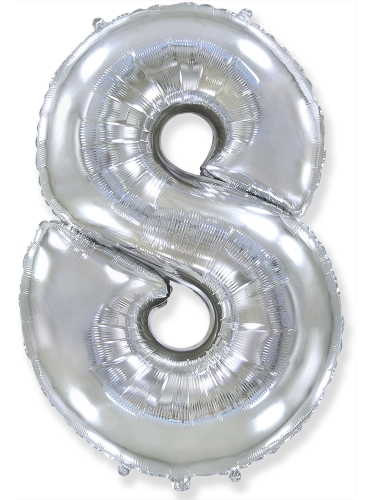 Цифра 8, Серебро (102см)