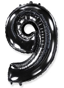 Цифра 9, Черная (102см)