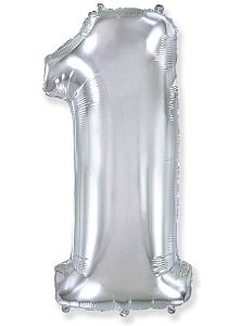 Цифра 1, Серебро (102см)
