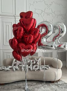 Сет шаров «Красные 22»