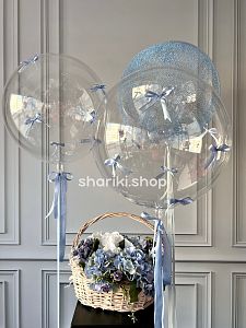 Набор шаров «Голубые bubbles»