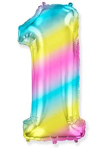 Цифра 1, Градиент радуга (102см)