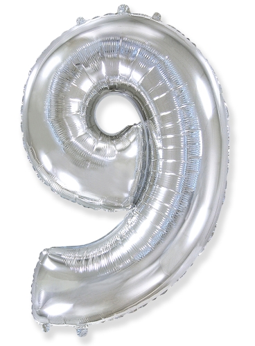 Цифра 9, Серебро (102см)