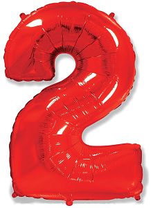 Цифра 2, Красный (102см)